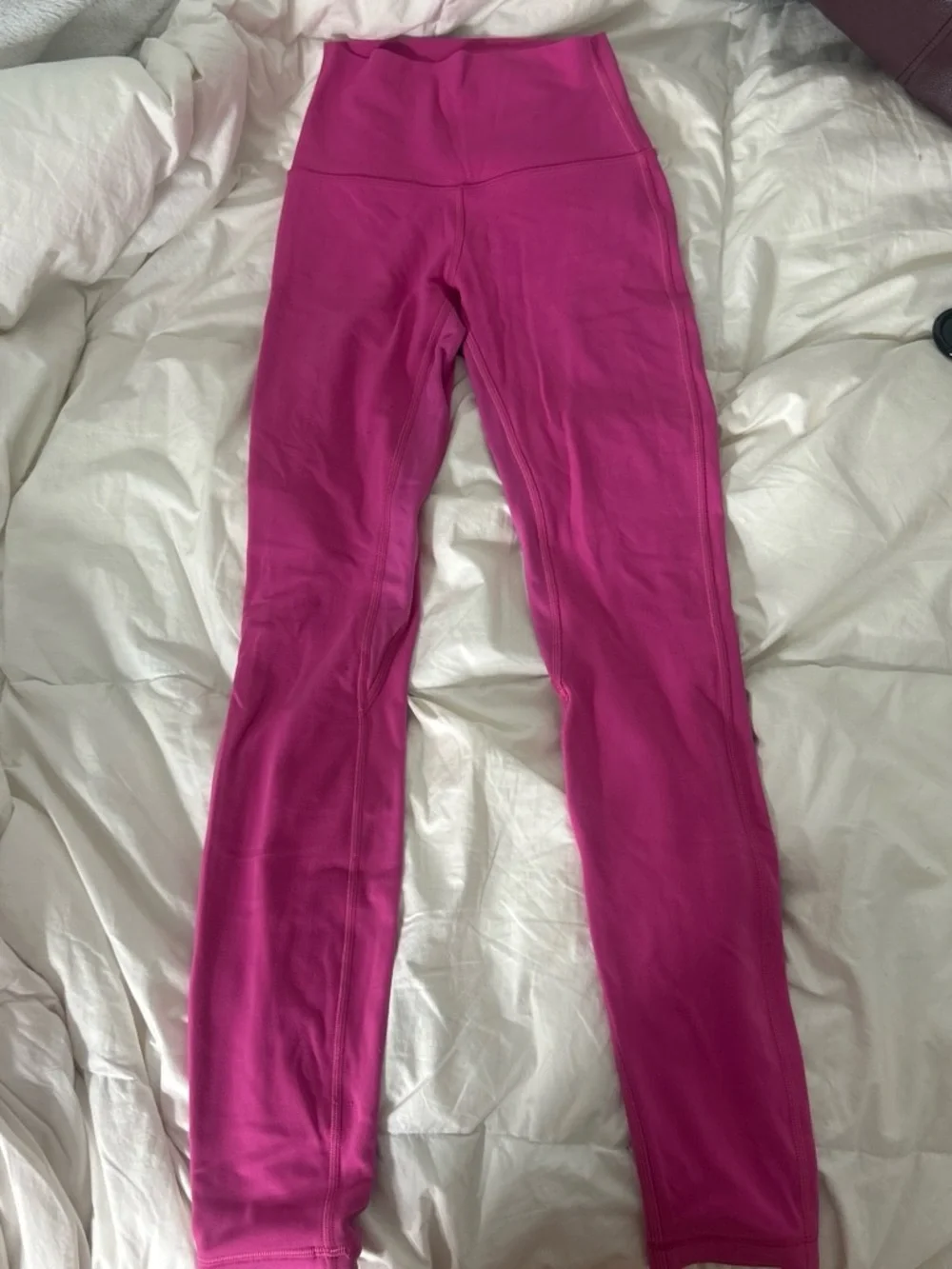 Lululemon High-Waist Active Leggings in Bright Pink